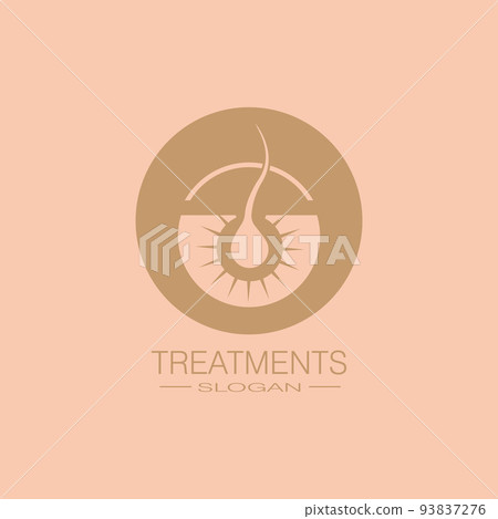 Hair treatment logo vector icon template Hair treatment logo vector icon template 93837276