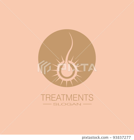 Hair treatment logo vector icon template Hair treatment logo vector icon template 93837277
