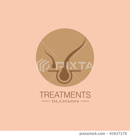 Hair treatment logo vector  icon template 93837278