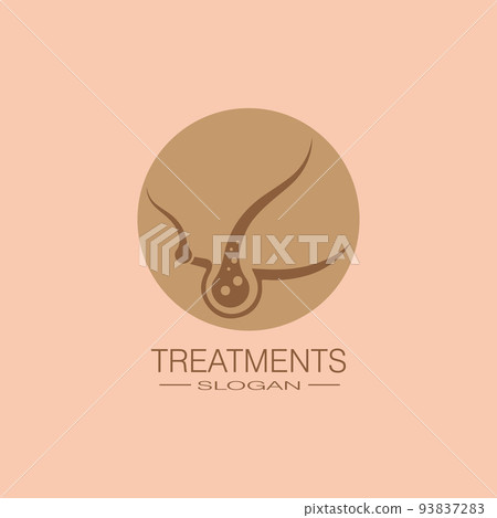Hair treatment logo vector icon template Hair treatment logo vector icon template 93837283