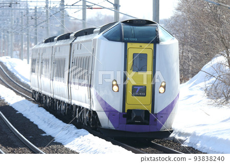Limited Express Tokachi Tokachi Kiha 261 series JR Hokkaido running on the Chitose Line in early spring 93838240
