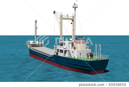 It is an illustration of a blue cargo ship moored in the port. background transparent image It is an illustration of a blue cargo ship moored in the port. background transparent image 93838658