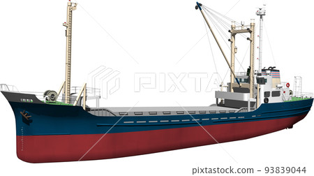 A bird's-eye view illustration of a blue cargo ship created all the way down to the bottom of the ship. background transparent image 93839044