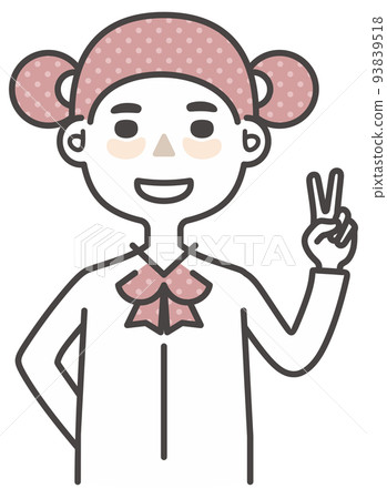 小學生對著鏡頭比YA! 小學生對著鏡頭比YA! 93839518