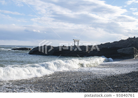 The shrine of the sea in Oarai and the beautiful The shrine of the sea in Oarai and the beautiful 93840761