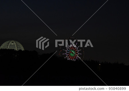 Kasai Sea Life Park Ferris wheel night view Kasai Sea Life Park Ferris wheel night view 93840899