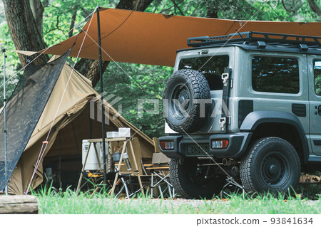 Camp at an auto campground (car, RV, SUV) Camp at an auto campground (car, RV, SUV) 93841634