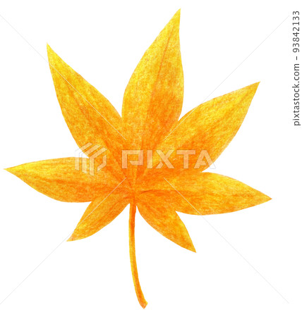 Colored pencil drawing one point of fallen leaves in autumn and winter Colored pencil drawing one point of fallen leaves in autumn and winter 93842133