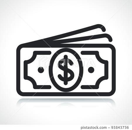 paper dollar money line icon paper dollar money line icon 93843736