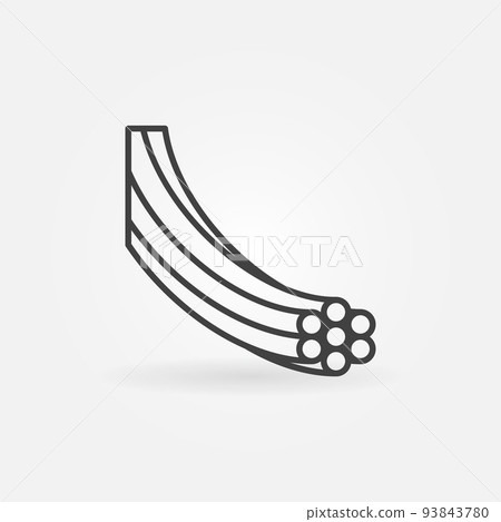 Optical fiber vector concept linear icon Optical fiber vector concept linear icon 93843780