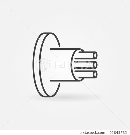 Fiber Optic Cable vector icon in outline style 93843783