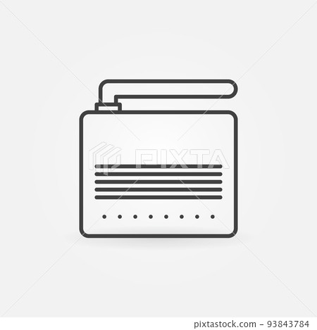 ADSL Modem or Router vector icon in thin line style 93843784