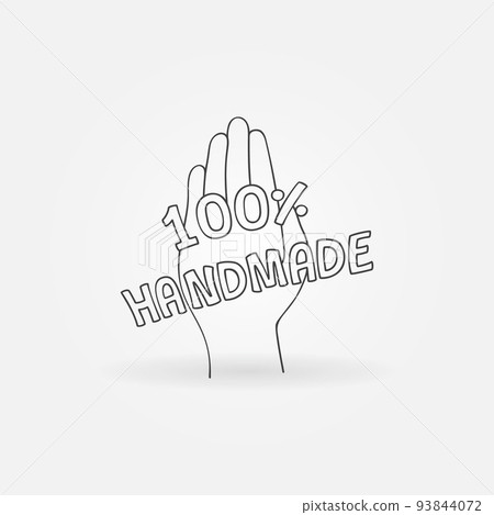 Handmade 100 percent vector concept modern icon or sign 93844072