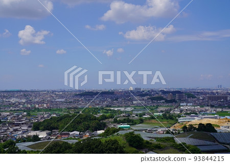 Habikino City, Osaka The Osaka Plain seen from Mt. Habikino (west direction, Habikino/Sakai City direction) (late summer) Habikino City, Osaka The Osaka Plain seen from Mt. Habikino (west direction, Habikino/Sakai City direction) (late summer) 93844215