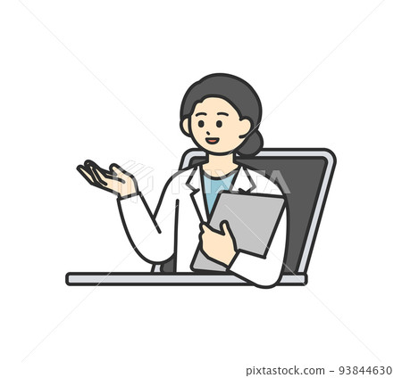 Image illustration material of online medical treatment Image illustration material of online medical treatment 93844630