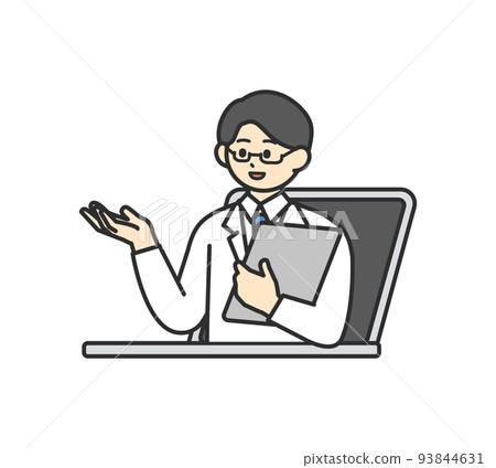 Image illustration material of online medical treatment Image illustration material of online medical treatment 93844631