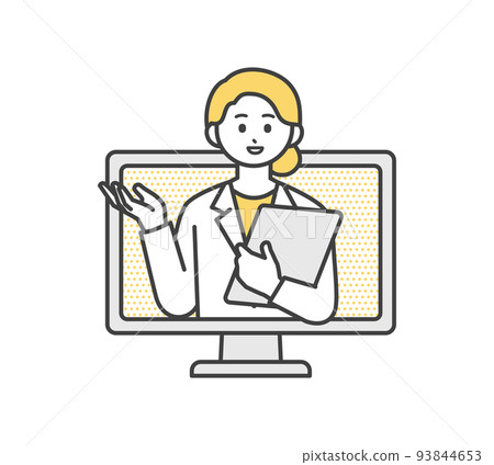 Image illustration material of online medical treatment Image illustration material of online medical treatment 93844653