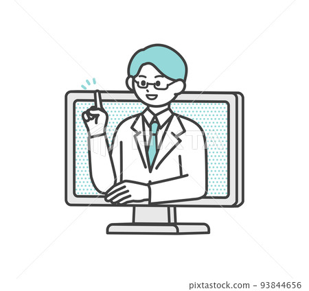 在線醫療的圖像插圖素材 93844656
