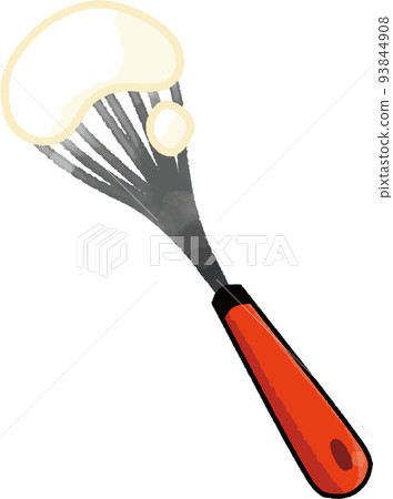 red whisk and cream red whisk and cream 93844908