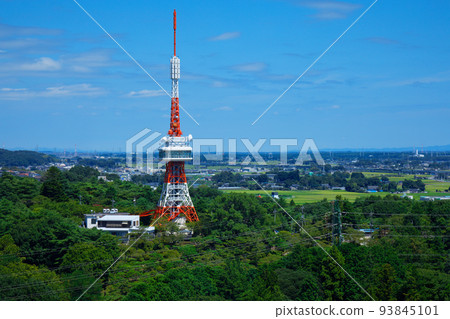 從栃木縣廳展望廳眺望宇都宮塔 從栃木縣廳展望廳眺望宇都宮塔 93845101