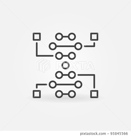 Genetic Engineering vector outline icon. DNA linear sign Genetic Engineering vector outline icon. DNA linear sign 93845566