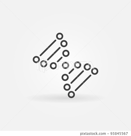 DNA or Deoxyribonucleic acid vector icon in thin line style DNA or Deoxyribonucleic acid vector icon in thin line style 93845567