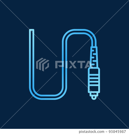 Optical Fiber Connector vector blue outline icon Optical Fiber Connector vector blue outline icon 93845987