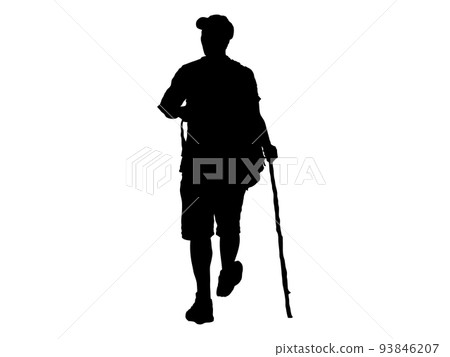 Hiking male silhouette 7 93846207