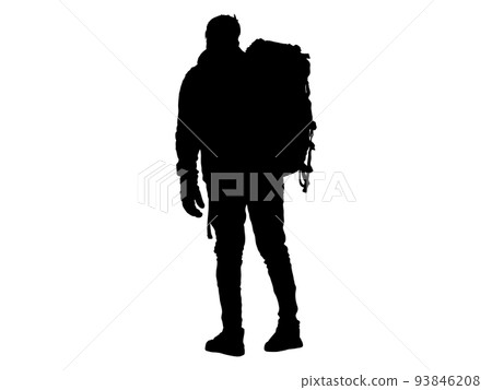 Climbing male silhouette 7 93846208