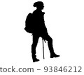 Climbing male silhouette 4 93846212