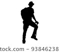 Climbing male silhouette 2 93846238