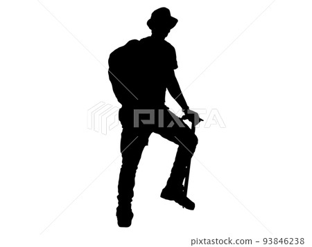 Climbing male silhouette 2 93846238
