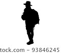 Hiking male silhouette 4 93846245