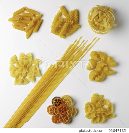 Big collection of italian pasta portion isolated - Stock Photo [93847185] -  PIXTA