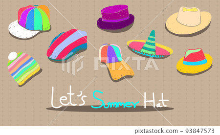 set of hat headgear turban. no line shape drawing design vintage style. vector illustation eps10 set of hat headgear turban. no line shape drawing design vintage style. vector illustation eps10 93847573