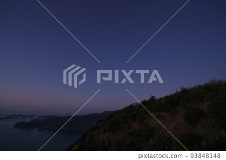 "Okayama Prefecture" Setonaikai National Park Dawn seen from Mt. 93848148