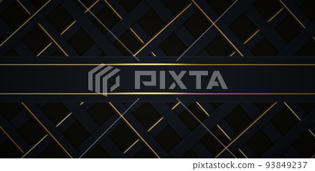 Vector abstract line black background with gold stripes Vector abstract line black background with gold stripes 93849237
