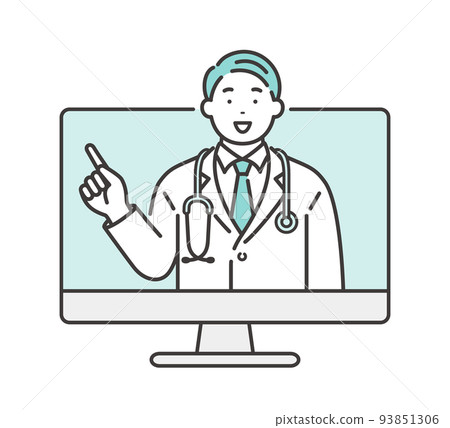 Online doctor remote medical treatment with a personal computer 93851306