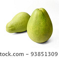 The green pomelo on the white background 93851309