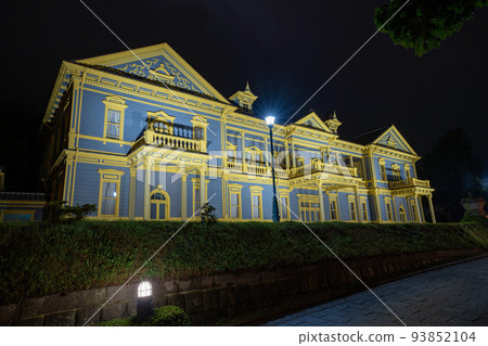 Old Public Hall of Hakodate Ward at night 93852104