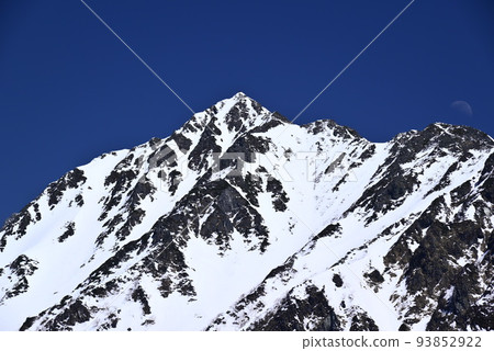 Spring, Mt. Nishihotaka with remaining snow 93852922