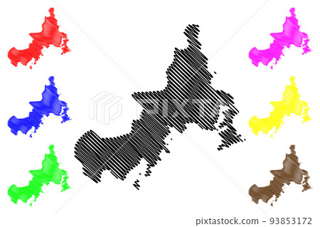 Rason Special City (Democratic Peoples Republic of Korea, DPRK, DPR Korea, Provinces of North Korea) map vector illustration, scribble sketch Rajin-Sonbong map 93853172