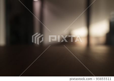 Wood table indoor background of with blurred backdrop 93855511