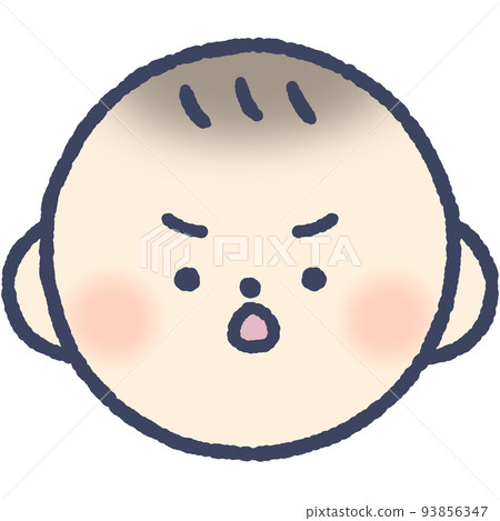 angry baby face with open mouth angry baby face with open mouth 93856347
