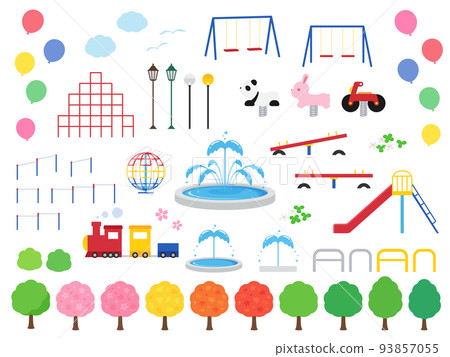 公園遊樂設備_插圖素材集 公園遊樂設備_插圖素材集 93857055