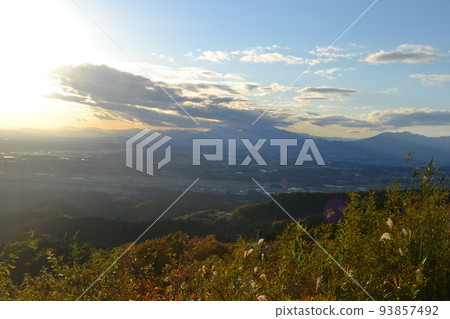 View of Otawara City from Mt. Otawara Observatory in Otawara City, Tochigi Prefecture [November] 93857492