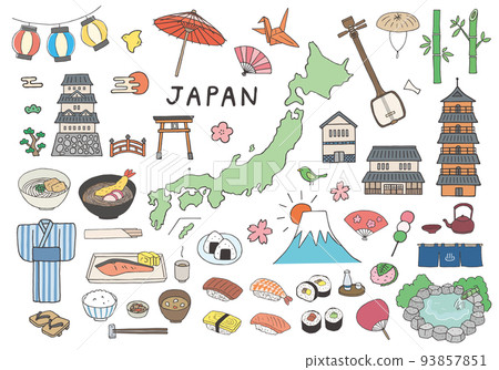 與日本相關的手繪插圖集(彩色) 與日本相關的手繪插圖集(彩色) 93857851