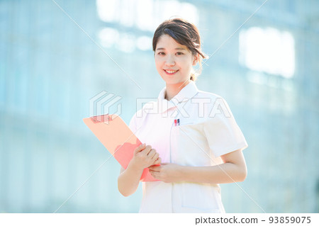 Women in white coats (medical image of nurses, dental hygienists, salons in general, etc.) 93859075