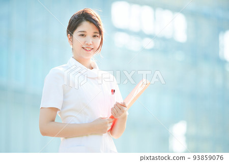 Women in white coats (medical image of nurses, dental hygienists, salons in general, etc.) 93859076