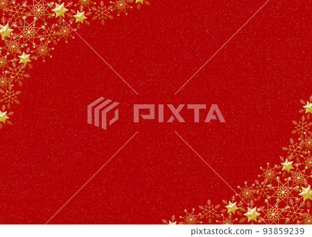 Snow crystal frame gold background red dust (gold) Snow crystal frame gold background red dust (gold) 93859239